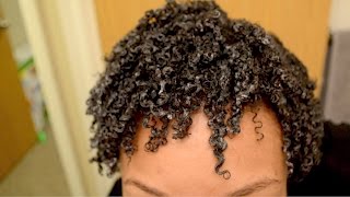 DRY Wash amp Go 🚫 Frizz Crunch Shrinkage 4b4c TWA [upl. by Annoeik]