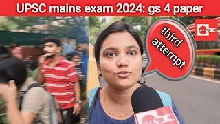 UPSC mains exam 2024 exam review gs 4 paperupscdelhi [upl. by Neiht]