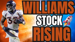 Javonte Williams ADP is SKYROCKETING Is He a MUSTHAVE RB in Fantasy Football 2024 [upl. by Rebmat11]