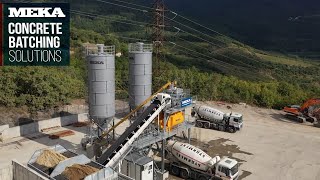 MEKA MBC120 Compact Concrete Batching Plant in Yalta Republic of Crimea [upl. by Lowson]