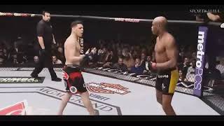 Anderson Silva vs Nick Diaz Fight Highlights [upl. by Nymassej]