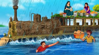 ବନ୍ୟା ଜଳରେ ଖାଇବା  Odia Story  Odia Moral Stories  Odia Fairy Tales [upl. by Ahsiret]