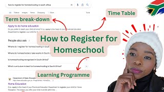 How to register for homeschooling in South Africa  Homeschooling in South Africa [upl. by Wenoa205]