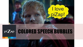 piZaps Quick Photo Editing Tutorial Colored Speech Bubbles [upl. by Xonk]