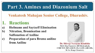 Part 3 Amine and Diazonium Salts [upl. by Hluchy]