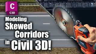 Modeling Skewed Corridors in Civil 3D [upl. by Aliam907]