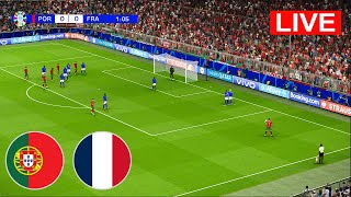 🔴LIVE  PORTUGAL vs FRANCE I UEFA EURO 2024 QUARTER FINAL  RONALDO vs MBAPPE  REALISTIC PES GAME [upl. by Sarge]