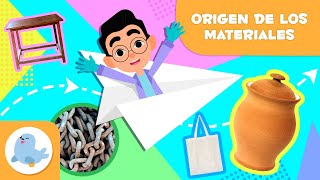 El ORIGEN de los MATERIALES 🧶 Clasificación de materiales para niños 🧱 Naturales y artificiales [upl. by Shaylynn]