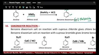 1Diazotization 2Sandmeyer 3Gattermann reactions [upl. by Bronny]