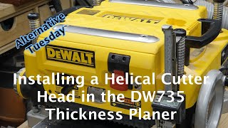 Installing Helical Cutterheads in the DW735 Thickness Planer [upl. by Karel]