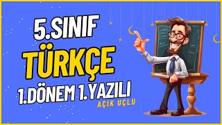 2024  5Sınıf TÜRKÇE 1Dönem 1Yazılı Açık Uçlu � Çıkabilir 😊 [upl. by Htebarual]