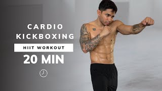 20 MIN STANDING CARDIO HIIT WORKOUT  Kickboxing Inspired No Equipment No Repeats [upl. by Any228]