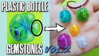 DIY Translucent Plastic Bottle Gemstones  No Resin [upl. by Demeyer]