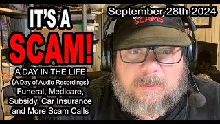 ITS A SCAM DAY IN THE LIFE Funeral Medicare Subsidy Car Insurance and More Scam Calls [upl. by Aznarepse]