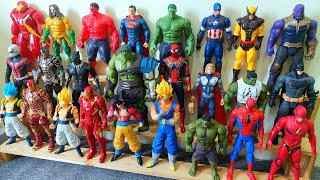 AVENGERS TOYS105 Action FiguresUnboxingCheap PriceIronmanHulkThor SpidermanToys [upl. by Olivero]