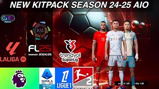 NEW KITPACK SEASON 2425 AIO amp HOW TO INSTALL  FOOTBALL LIFE 2025 [upl. by Ael]