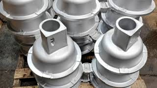 Aluminum alloy casting low pressure casting process [upl. by Adamski]