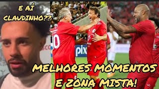 MELHORES MOMENTOS DO JOGO DAS ESTRELAS VEJA OS GOLS E A RESENHA PÃ“S JOGO DO ZICO CLAUDINHO NO FLA [upl. by Milla]