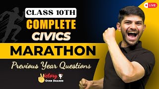 Complete Civics Previous Year Questions Class 10 2024  Marathon Session With MIQs amp PYQs [upl. by Bortz762]