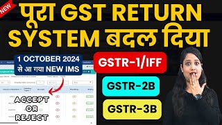 All GST Return System is changes in GST from 1 October 2024 New Invoice Management System IMS [upl. by Sillek]