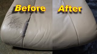 How to repair and restore a worn and damaged leather chair [upl. by Htiek752]