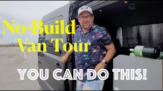 SPACIOUS NoBuild Build Van Tour with Almost No Construction Ford Transit [upl. by Harmon]