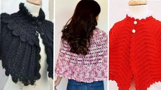 Fabulous impressive crochet knit caplets Shawl Pattern [upl. by Estevan679]