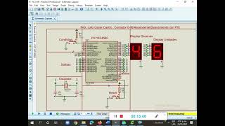 Contador con PIC 18F4550 AscendenteDescendente 099 con 2 Displays Con CCS Complier e Isis Proteus [upl. by Buroker271]