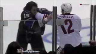 Paul Bissonnette vs Kevin Westgarth Feb 16 2012 [upl. by Doreg]