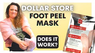 Dollar Store Foot Mask  Foot Peels Before and After  Does It Work [upl. by Garrity]