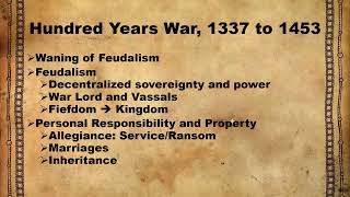 Hundred Years War The Waning of Feudalism [upl. by Nanda339]