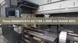 Torno CNC GEMINIS GT5 G2 1100x4000  CECAMASA [upl. by Einnij57]