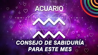 ACUARIO Un consejo de sabiduría de los arcángeles para tu signo [upl. by Tompkins]