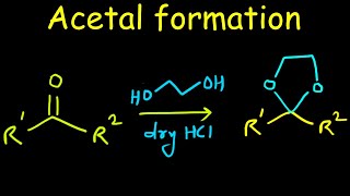 Acetal amp Hemi acetal formation from Aldehydes  Complete mechanism  Carbonyl protecting group [upl. by Cinimmod]