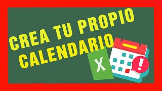 💹Como crear un CALENDARIO 📅 en Excel paso a paso2022 [upl. by Alaaj]