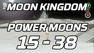 Super Mario Odyssey Moon Kingdom Post Game Power Moons 15  38 Guide [upl. by Marigolde656]