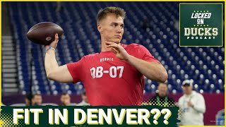 Oregons Bo Nix to the Denver Broncos is a perfect fit Will it happen  Oregon Ducks Podcast [upl. by Ahsasal]