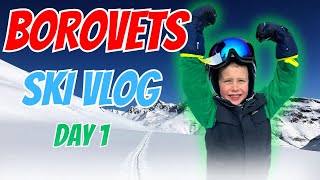 BOROVETS SKIING HOLIDAY VLOG DAY 1 the kids first day of lessons [upl. by Tail]