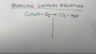 How to balance C6H13OHO2CO2H2O  Balancing combustion of C6H13OH [upl. by Nahsin]