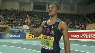 Istanbul 2012 Competition Heptathlon WR  Ashton Eaton USA [upl. by Mendel]