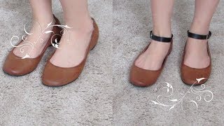 DIY Ankle Strap For Your Flats Heels [upl. by Paulo]