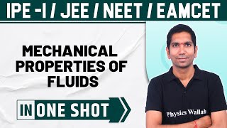 MECHANICAL PROPERTIES OF FLUIDS  One Shot  Physics  Class 11  NEET  JEE  EAMCET [upl. by Denys]