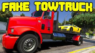 Stealing Cars As A Fake Tow Truck Driver In GTA 5 RP [upl. by Etram]