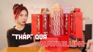 UNBOX amp SWATCH 6 MÀU SON VINYL INK SAUCE NHÀ MAYBELLINE  Tiểu Linh Makeup [upl. by Ashling50]