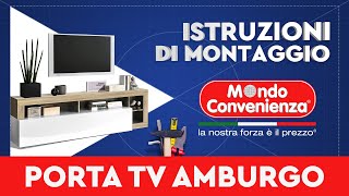 Istruzioni di montaggio Porta TV Amburgo  MONDO CONVENIENZA [upl. by Kruse]