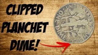 CLIPPED PLANCHET DIME Coin Roll Hunting [upl. by Naneek]