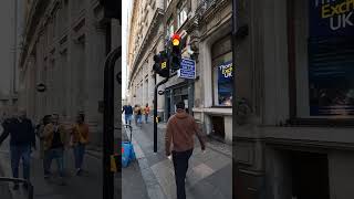 City Of London Bishopsgate A10 Siemens Helios CLS Traffic Lights Pedestrian Crossing [upl. by Claudine]