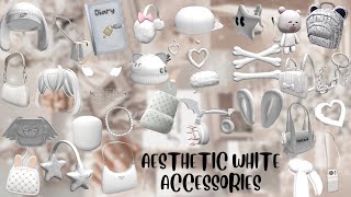 Aesthetic White Accessories With Codes [upl. by Knudson557]