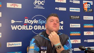 Daryl Gurney PLAYS DOWN whitewashing Van Gerwen quotIm not going to start screaming from the ceilingquot [upl. by Eneles396]