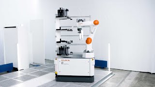 BEC FAB MOVER  Mobile Robots for Fab Automation with KUKA KMR iisy [upl. by Aneleairam140]